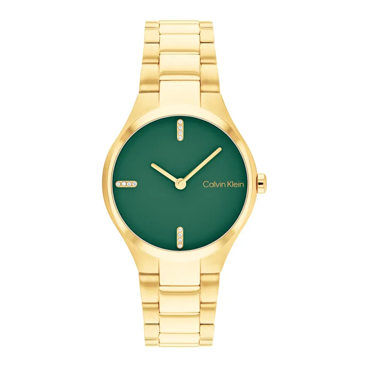 CK/Calvin Klein TIMELESS Elegant Fashion Wrist Watches Quartz Movement 30mm Green Dial Women's Watch 25200333