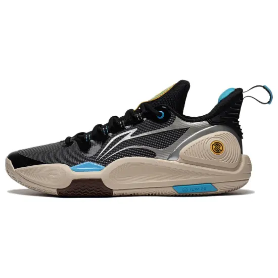 LINING Speed 9 Basketball Shoes Men Low-Top Black Silver