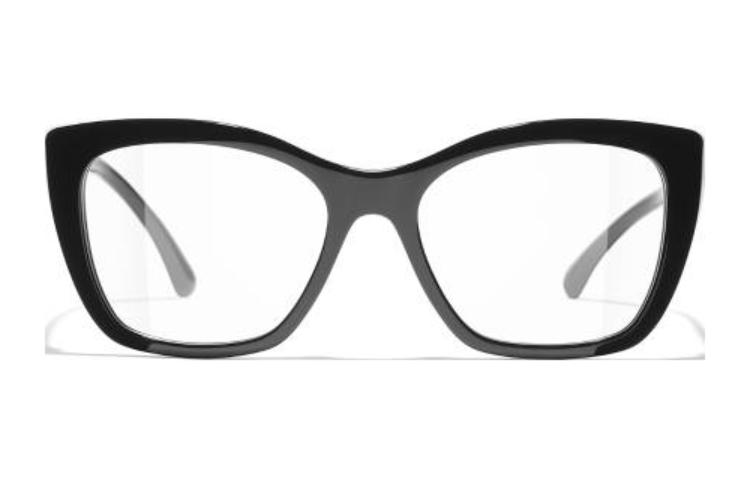 CHANEL Acetate Butterfly Sunglasses Men's Black