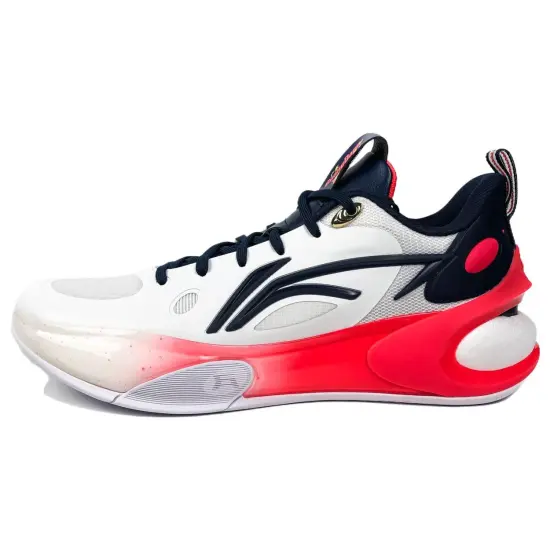 LINING YuShuai 17 LOW Basketball Shoes Men Low-Top White Blue Red