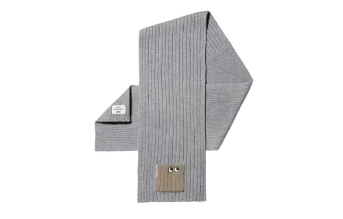 UNIQLO Knit Scarves Unisex Light Gray
