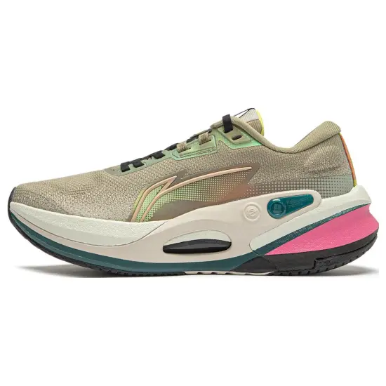 LiNing Furious Rider 7.0 V2 Wear Resistant Low Top Running Shoes Women's Green Gray