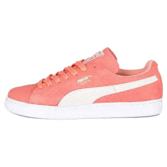 Puma Suede Skateboarding Shoes Women's Low-top Chalk White