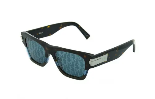 DIOR Plate Frame Square Sunglasses Men's Black