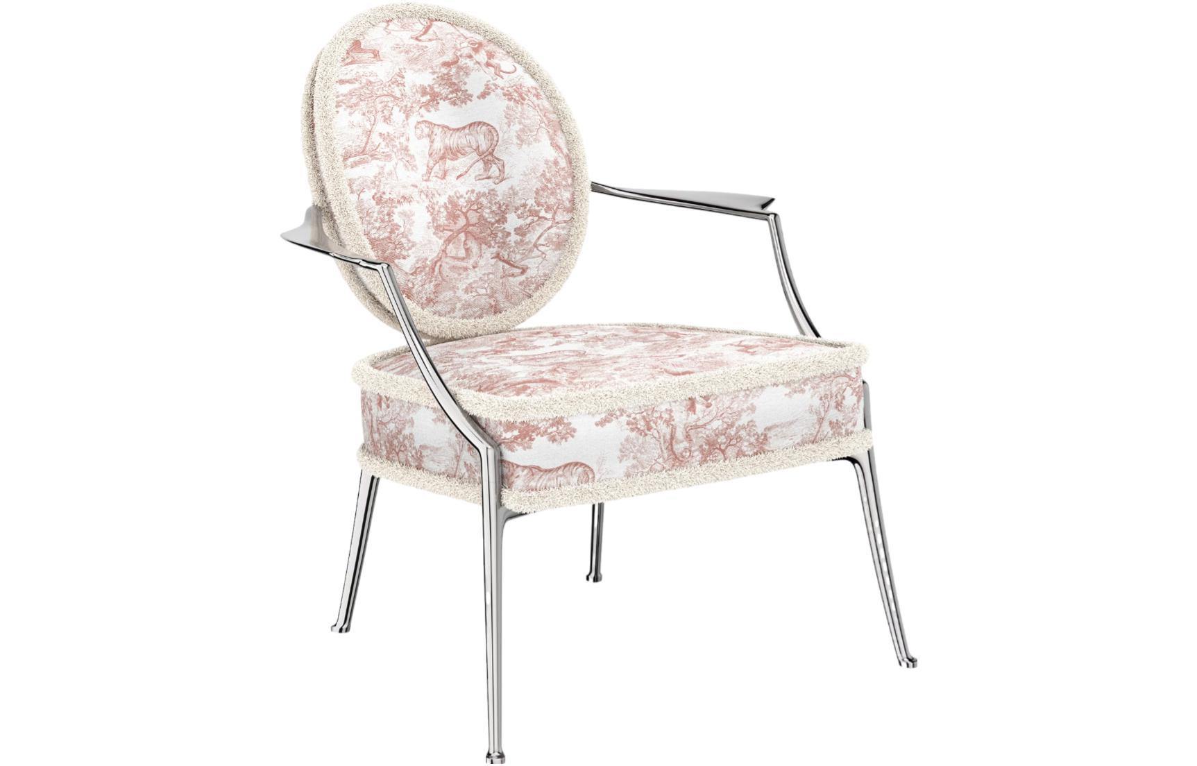 DIOR Dior X STARCK joint series MONSIEUR dining chair armchair single chair pink 68 x 76.1 x 79.7 cm