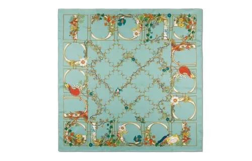 GUCCI Floral Print Scarf