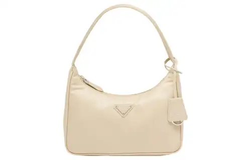 PRADA Re Edition Recycled Nylon Handbag Mini Women's Desert Beige