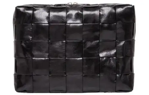 Bottega Veneta Calfskin Storage Bag Clutch Men's Black