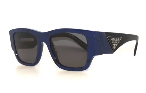 PRADA Acetate Square Sunglasses Men's Blue