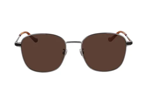 GUCCI Irregular Shape Sunglasses Men's Silver