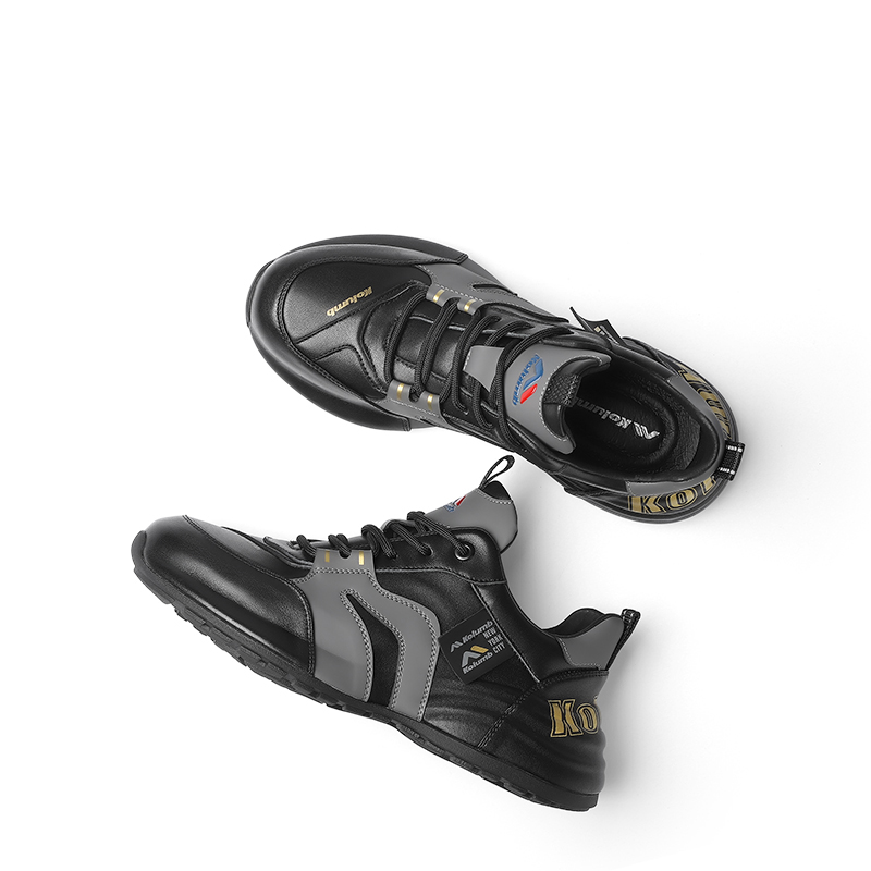 Kolumb Cushioning Slip Resistant Abrasion Resistant Low top Outdoor Shoes Men’s Black Gray