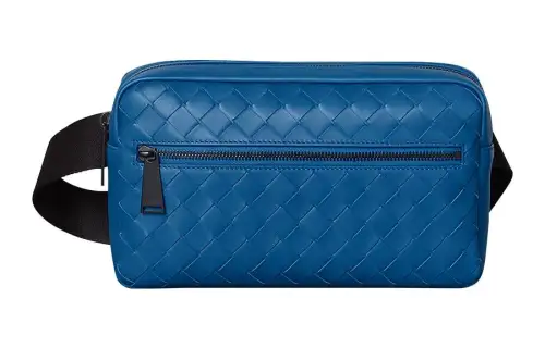 Bottega Veneta Intrecciato Body Bag Blue