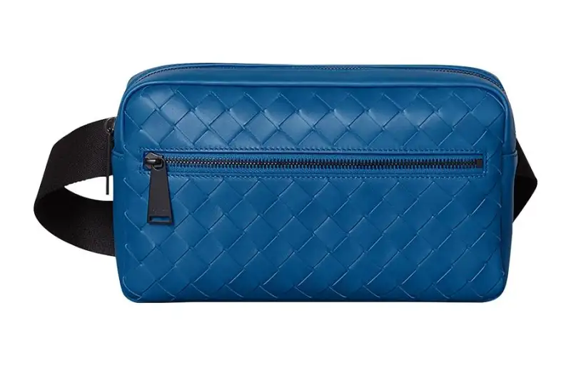 Bottega Veneta Intrecciato Body Bag Blue