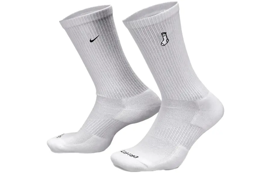 Nike Everyday Plus Cushioned Crew Socks 2 Pairs Knee High Socks Men's 2 Pack