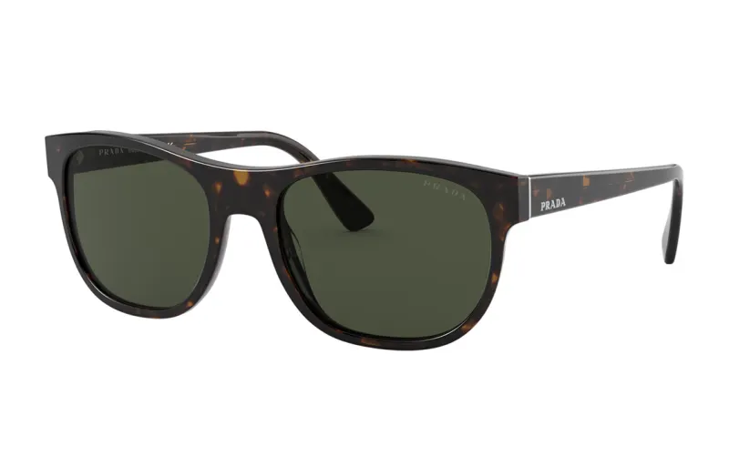 PRADA Plastic Square Sunglasses Men's Dark Brown