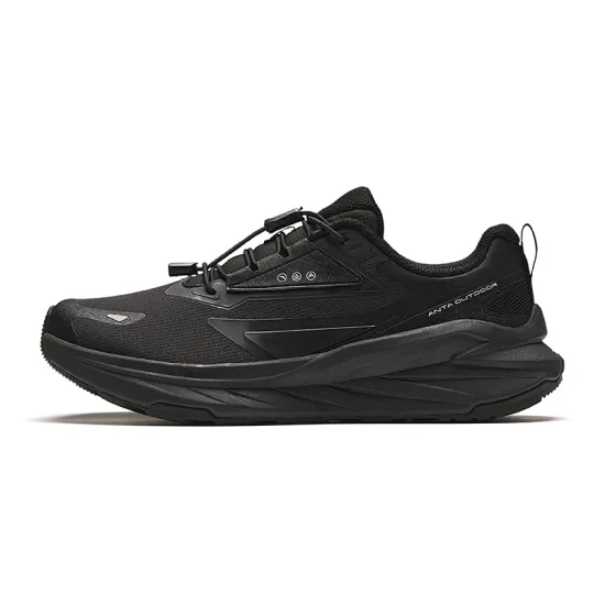Anta Exploring The Forest Cushioned Wear-Resistant Slip-Resistant Low-Top Running Shoes Women's Black White