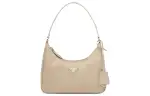 PRADA Re Edition Nylon Handbag, Shoulder Bag Mini Women's Desert Beige