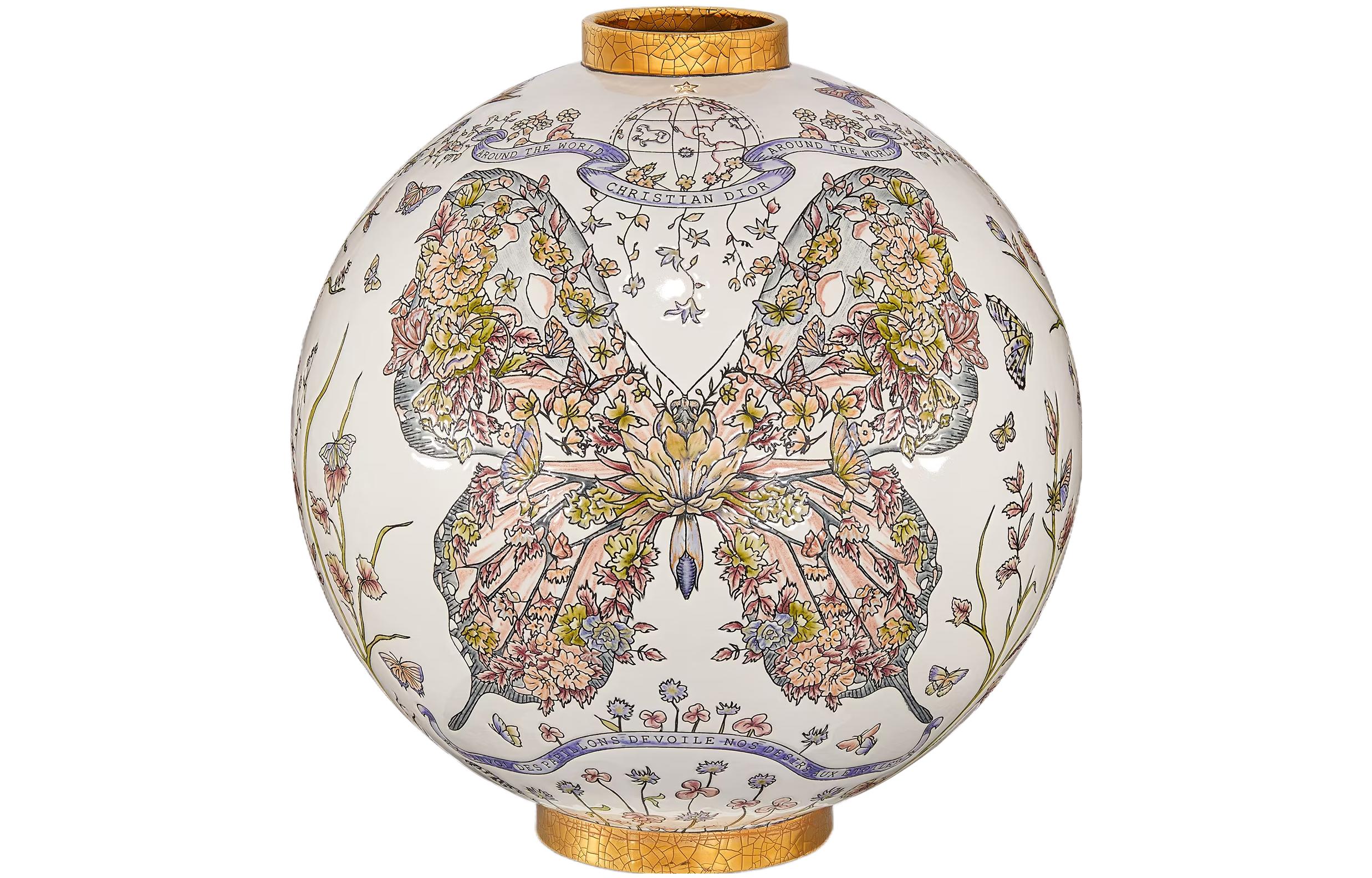 DIOR 2024 Early Spring Series Vase Round Multicolor 29*30.5cm