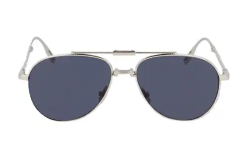 DIOR Metal Irregular Shape Sunglasses Men's Silver