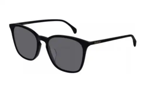 GUCCI Irregular Shape Sunglasses Men's Black
