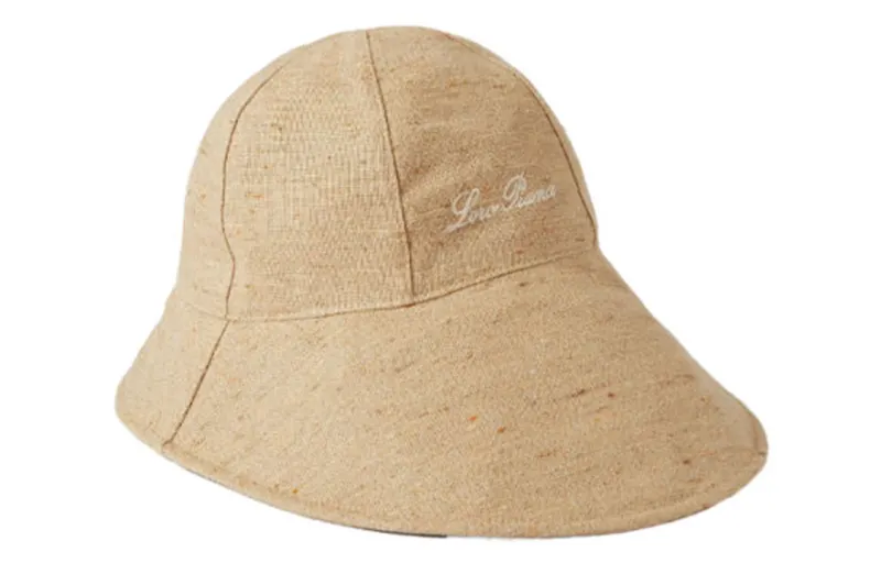 Loro Piana Letter Print Bucket Hats Women's Khaki