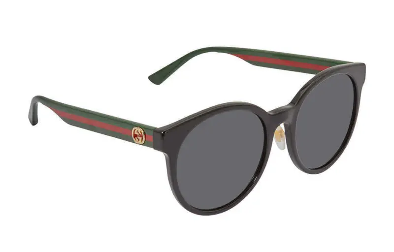 GUCCI Round Sunglasses Women's Black
