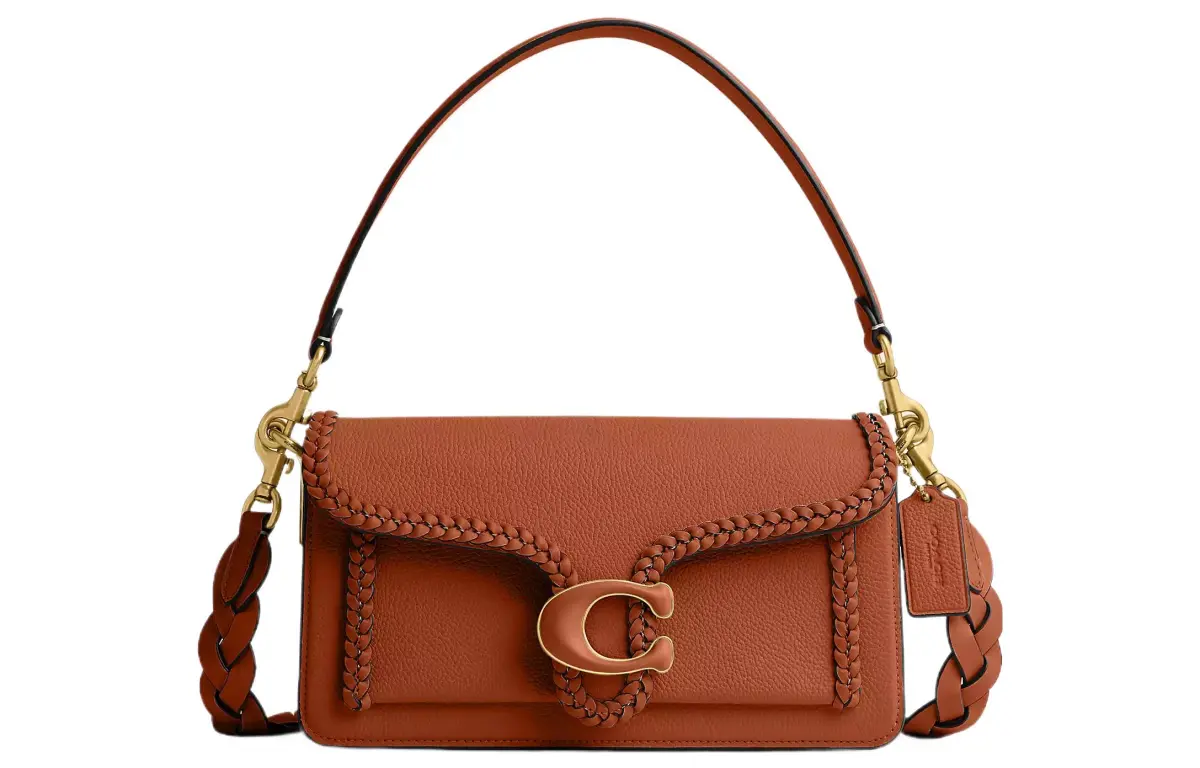 COACH Tabby Smooth Calfskin Handbag, Shoulder Bag Medium Women's Brown