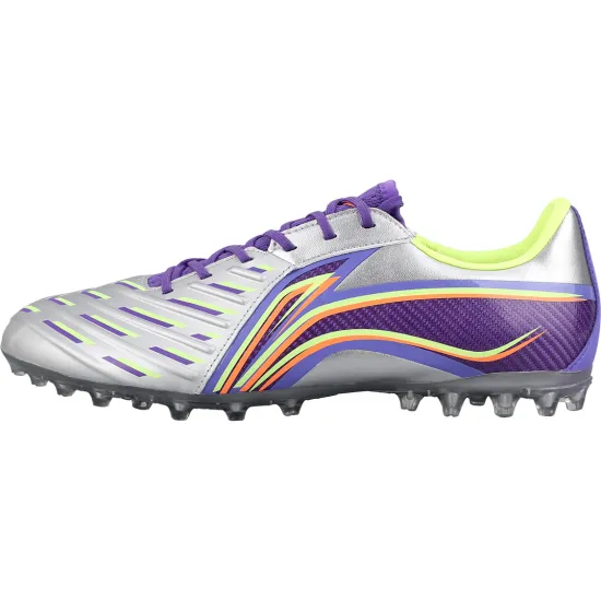LINING Jin Soccer Shoes Men Low-Top Purple Light Silver