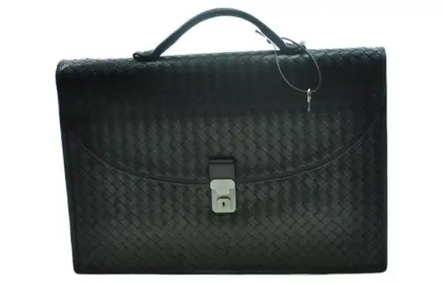 Bottega Veneta Sheepskin Briefcase, Handbag Men's Black