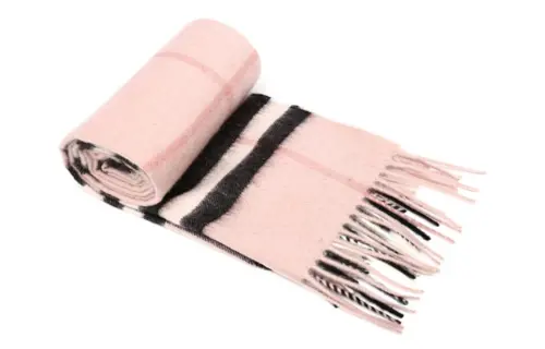 Burberry Cashmere Knit Scarves Unisex Pink/Black