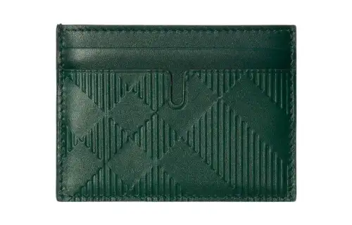 Burberry Calfskin Card Holder Men's Vine Green