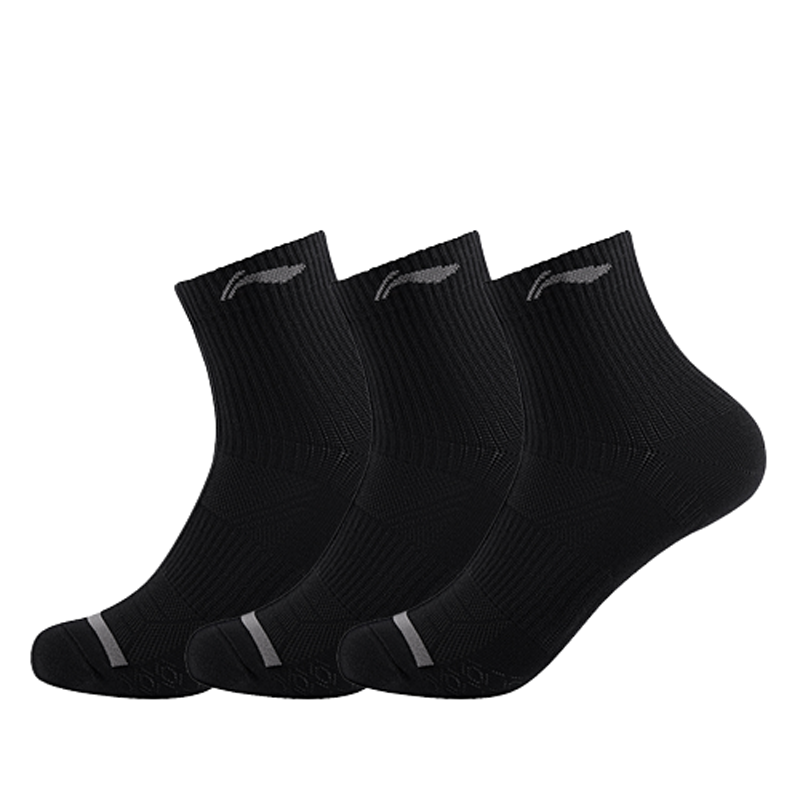 Li Ning Crew Socks Unisex 3 Pack