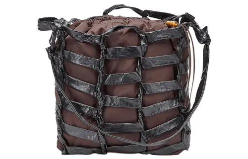 Bottega Veneta Genuine Cow Leather Bucket Bags Crossbody Bag, Shoulder Bag Women's Brown & Black
