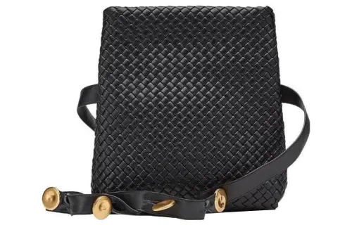 Bottega Veneta Genuine Leather Crossbody Bag, Shoulder Bag Women's Black