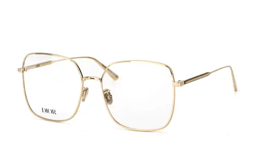 DIOR Metal Irregular Shape Eyeglass Frames Women's Gold