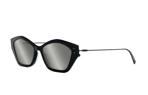 DIOR Plate Frame Irregular Shape Sunglasses Women's Black