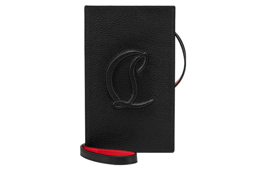 CL Road Platinum By My Side Embossed CL Logo Empire Calfskin Crossbody Mobile Phone Bag Women's Black