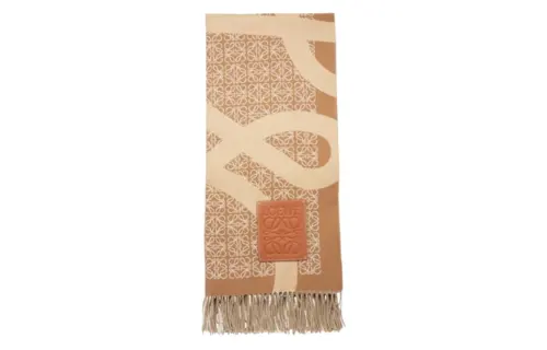LOEWE Knit Scarves Women's Camel