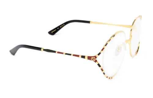 GUCCI Round Sunglasses Unisex Gold