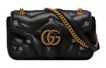 GUCCI GG Marmont Quilted Leather Crossbody Bag, Shoulder Bag Women's Black