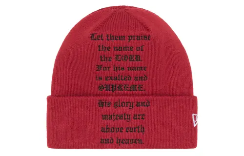 Supreme X New Era Psalm Beanie