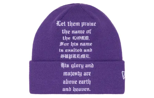 Supreme New Era Psalm Beanie