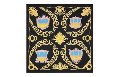 HERMES Silk Scarves Women's Black