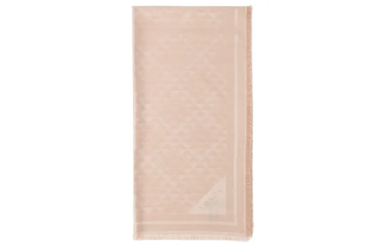 Prada logo-jacquard silk scarf
