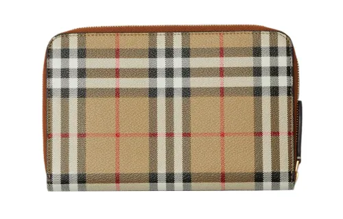 Burberry Polyurethane Wallet Regular Men's Beige Yellow