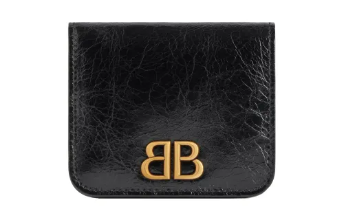 Balenciaga Logo Plaque Bifold Wallet