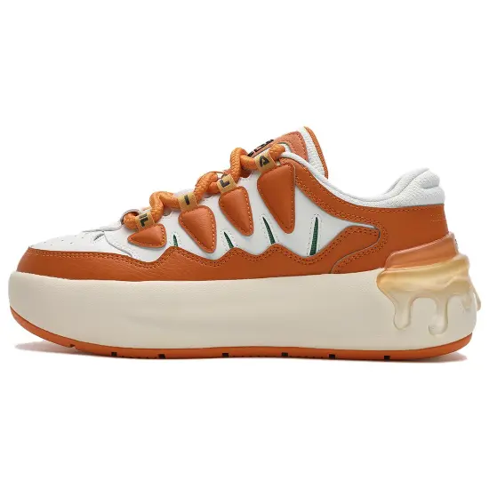 FILA CARROT 1 Low Top Skateboard Shoes Women's Orange White