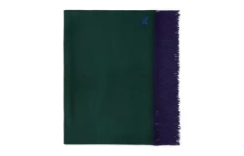 Burberry Cashmere Knit Scarves Women's Green/Purple