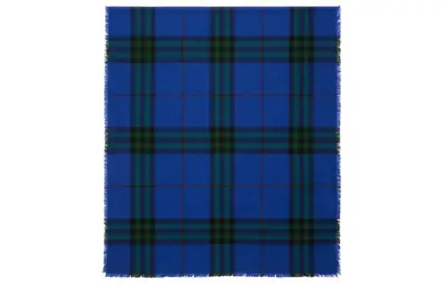 plaid-check wool scarf