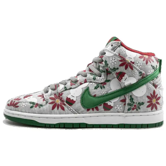 Nike SB Dunk High Concepts Ugly Christmas Sweater Grey